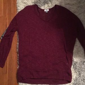 Old navy cranberry tunic sweater